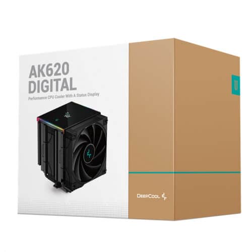 Deepcool CPU AK620 Digital Black Air Cooler | R - AK620 - BKADMN - G | - Vektra Computers LLC Deepcool CPU AK620 Digital Black Air Cooler | R - AK620 - BKADMN - G | - Vektra Computers LLC